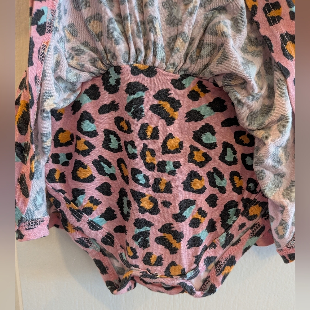 Posh Peanut Roxy Ruffled Cap Sleeve Twirl Skirt Bodysuit Dress Romper Size 18M - Picture 7 of 13